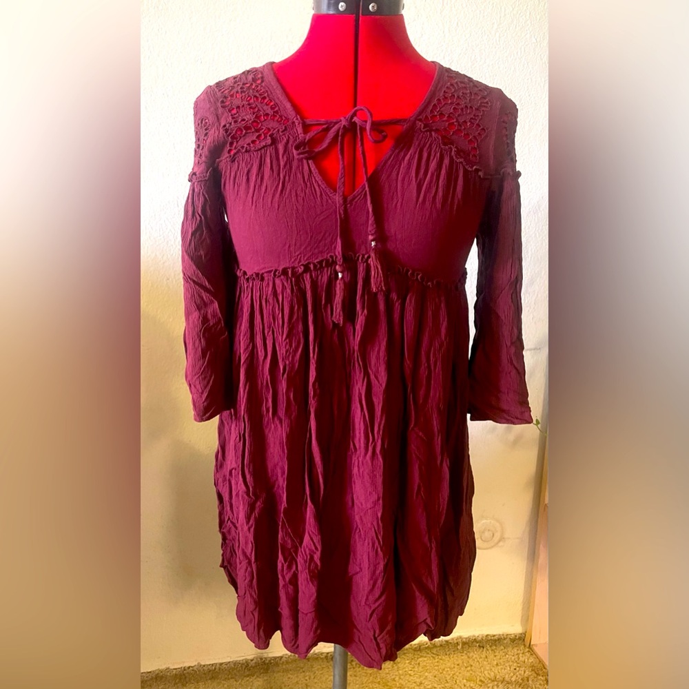 American Eagle Outfitters Maroon Tunic top #13